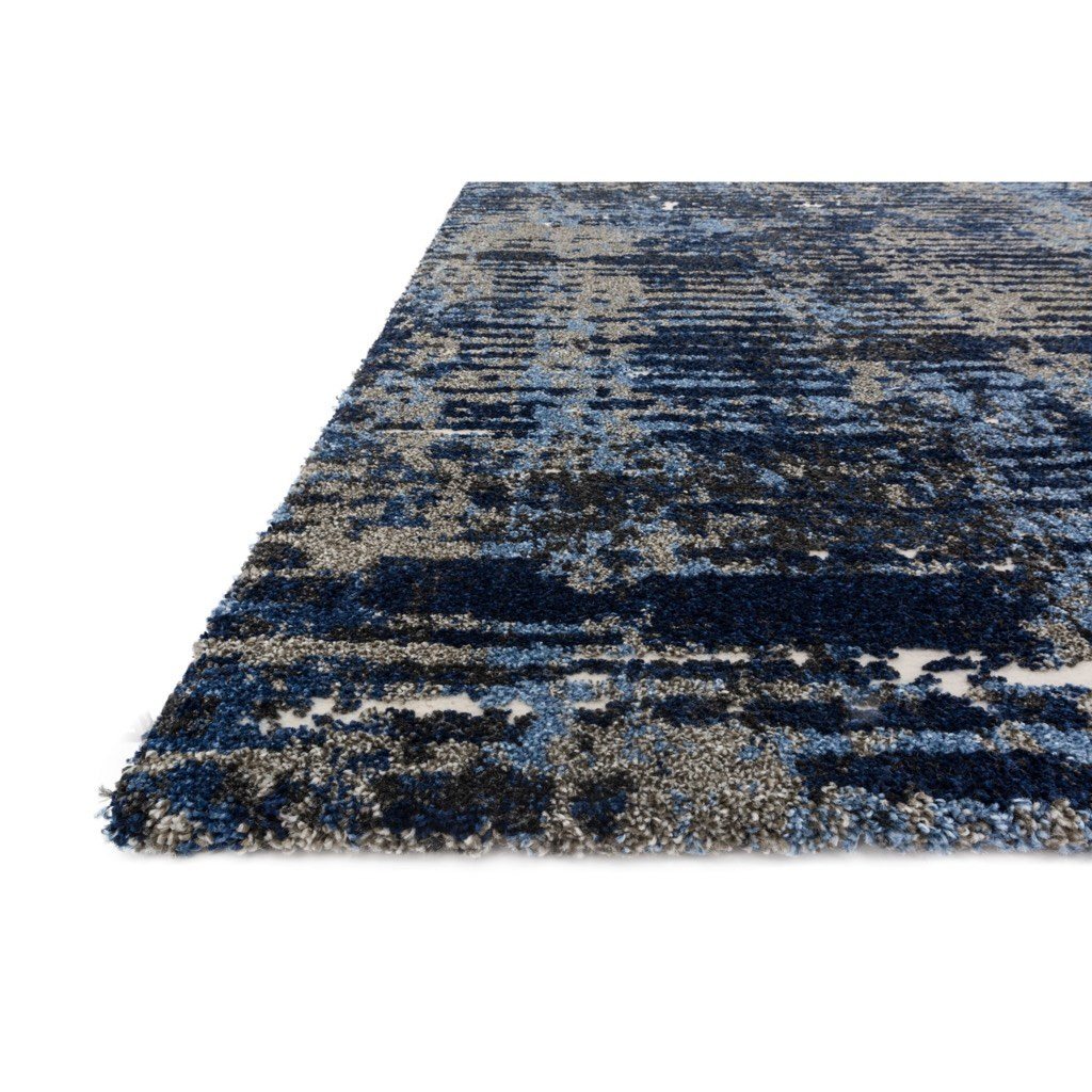 Loloi Viera VR 09 Stylish Dark Blue and Grey Power - Loomed Area Rug