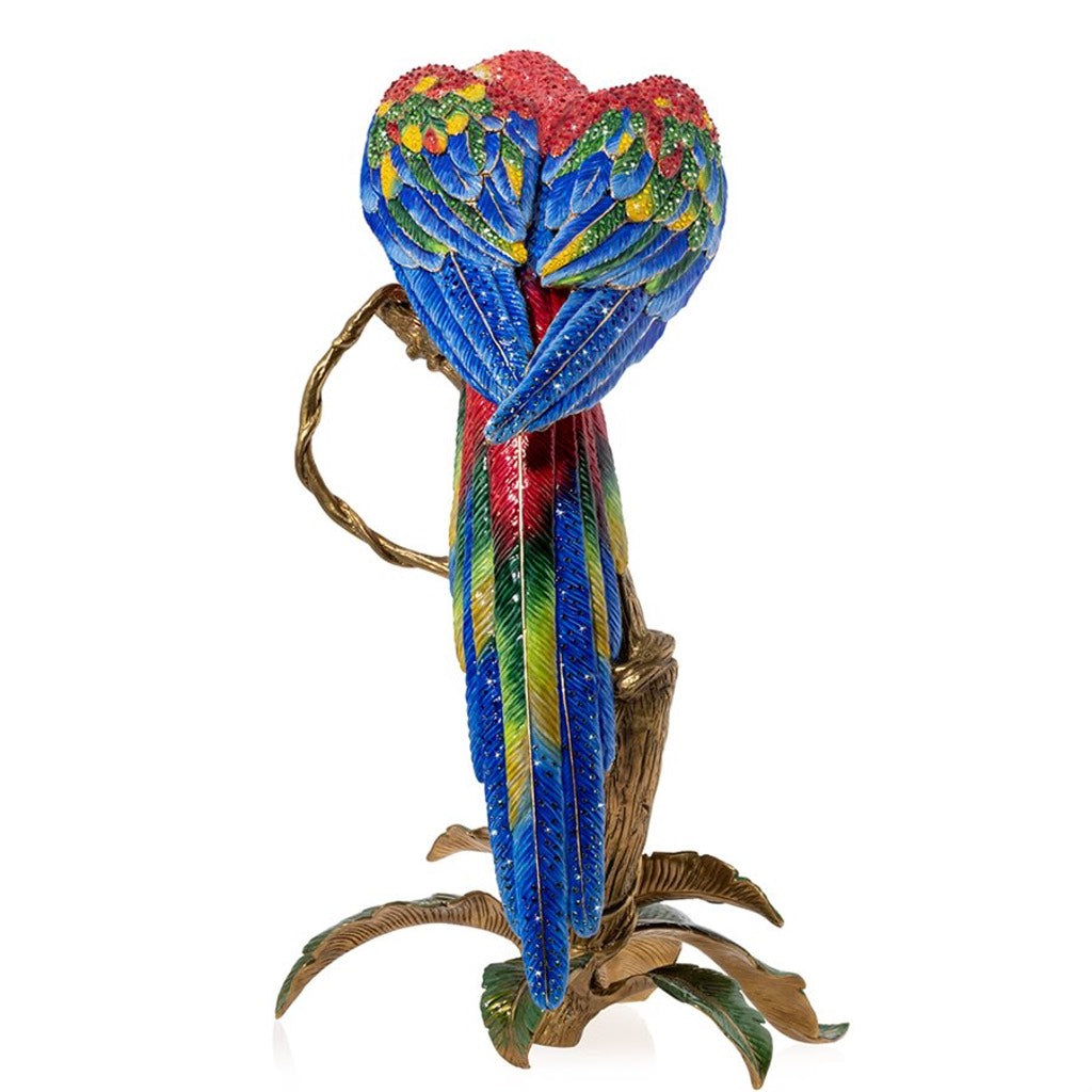 Limited Edition Jay Strongwater Skylar Macaw Decorative Figurine