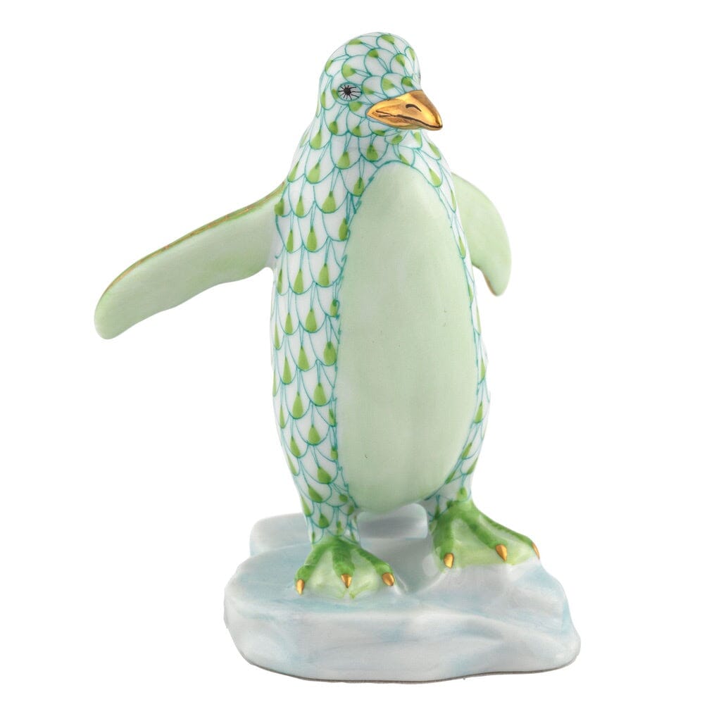 Hand - painted Hungarian Herend Waddling Penguin Porcelain Figurine