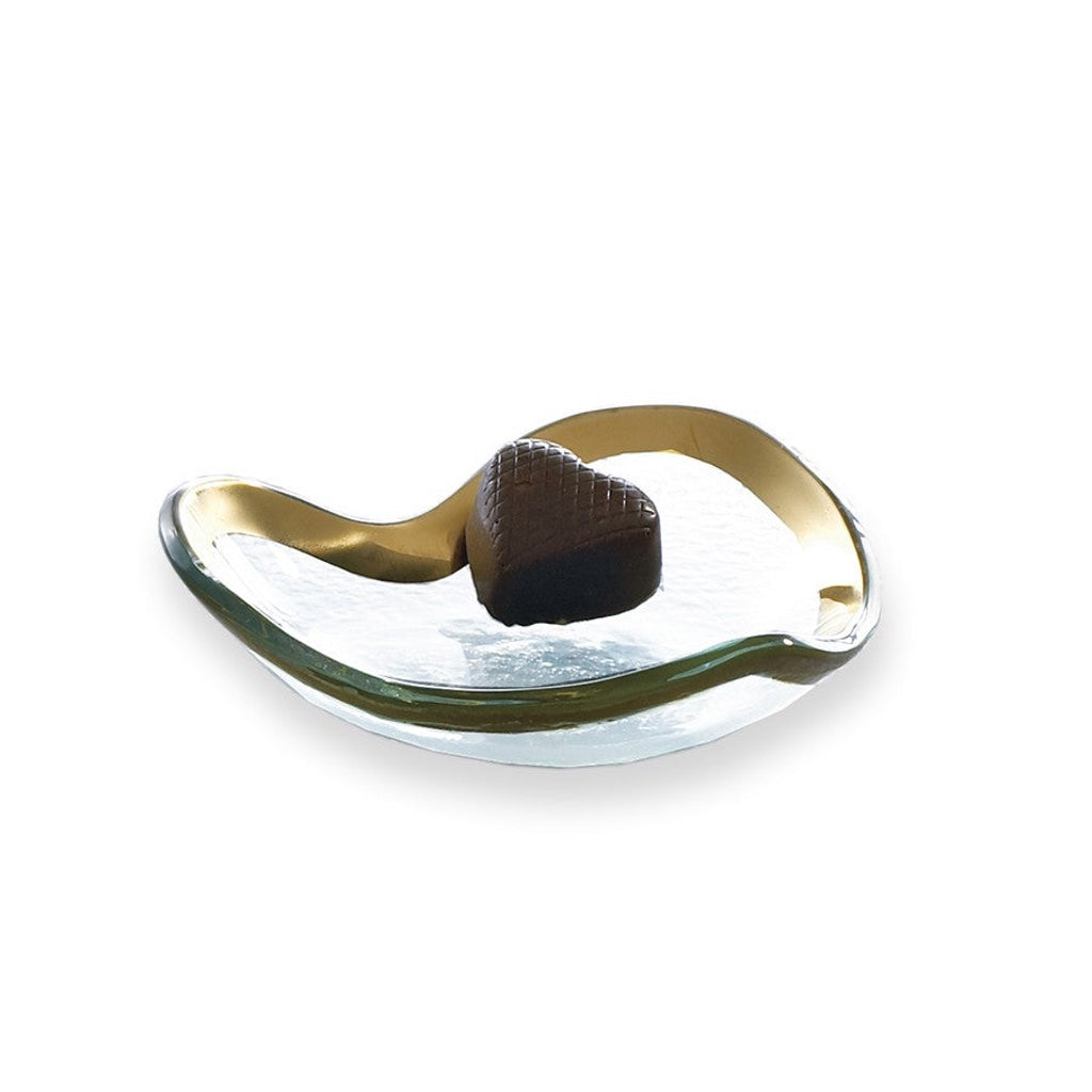 Annieglass Small Heart-Shaped Decorative Bowl for Jewelry or Truffles