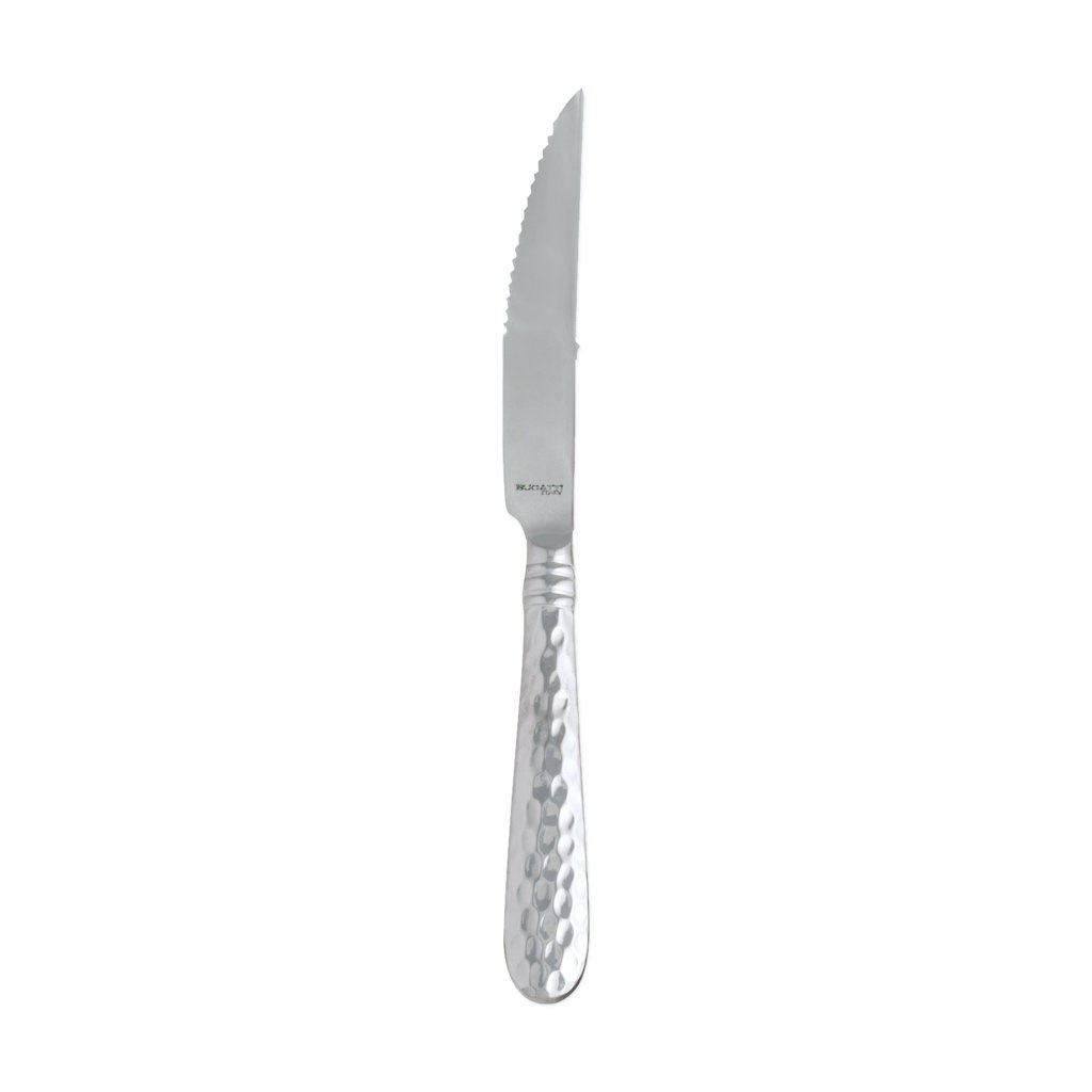 Italian Handmade Vietri Martellato 18/10 Stainless Steel Steak Knife Set of 4