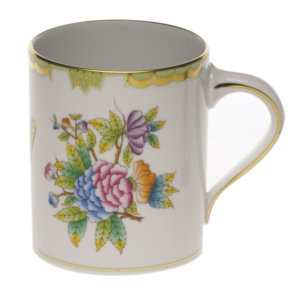 Exquisite Herend Porcelain Coffee Mug with Queen Victoria Pattern