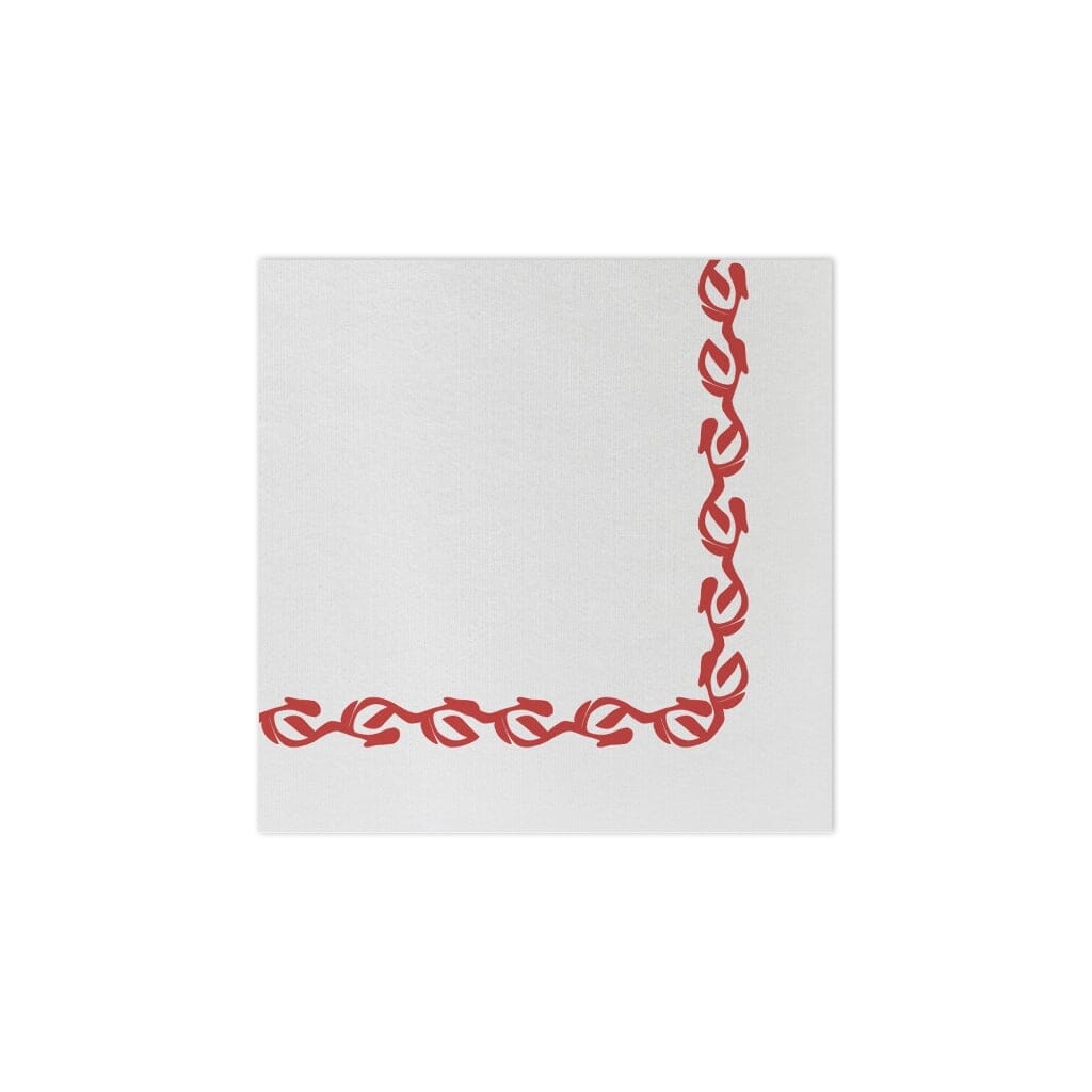 Vietri Florentine Red Disposable Papersoft Cocktail Napkins for Entertaining and Everyday Use