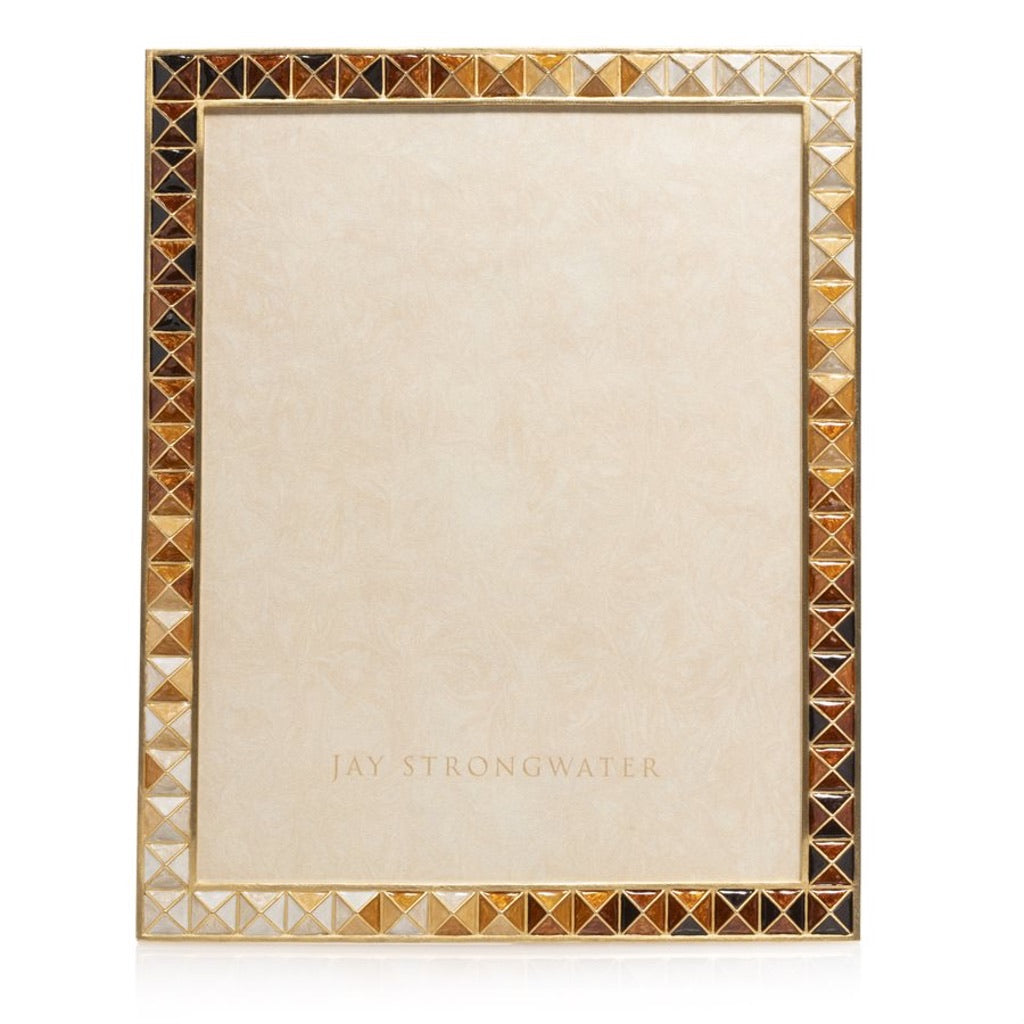 Jay Strongwater Vertex Pyramid Picture Frame - 8 x 10 Size with Topaz Hues