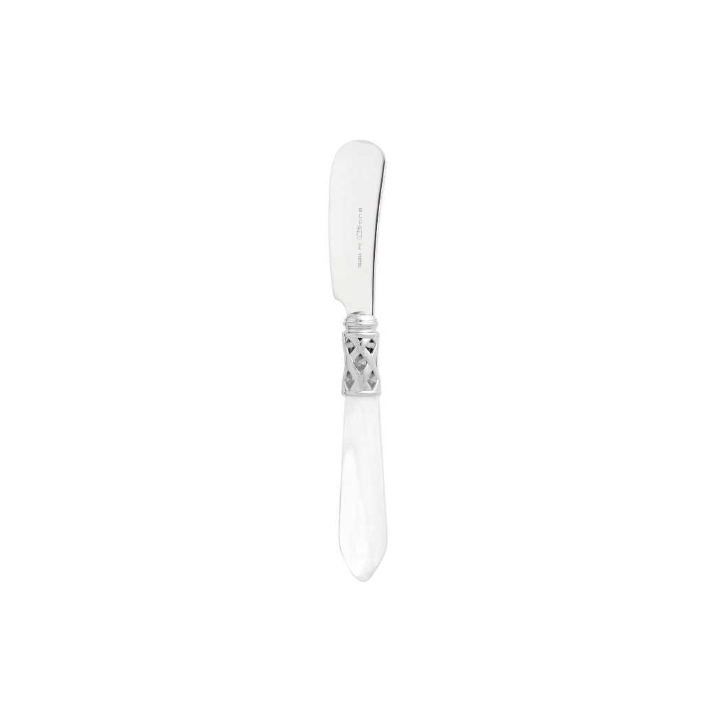 Vietri Aladdin Brilliant Small Stainless Steel Food Spreader for a Sophisticated Dining Experience