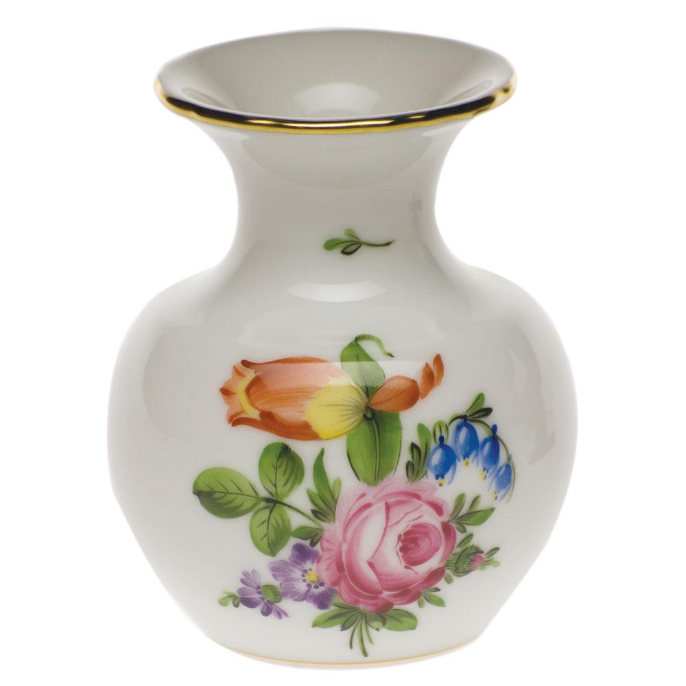 Exquisite Hand - painted Herend Medium Bud Vase with Lip