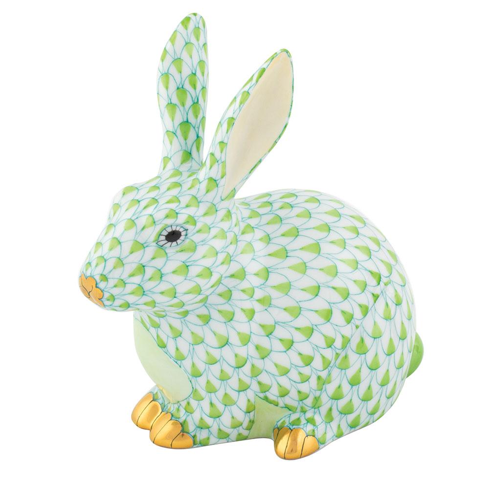 Herend Handmade Hand - painted Chubby Bunny Porcelain Figurine