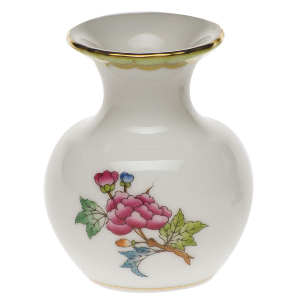 Exquisite Hand - painted Herend Medium Bud Vase with Lip