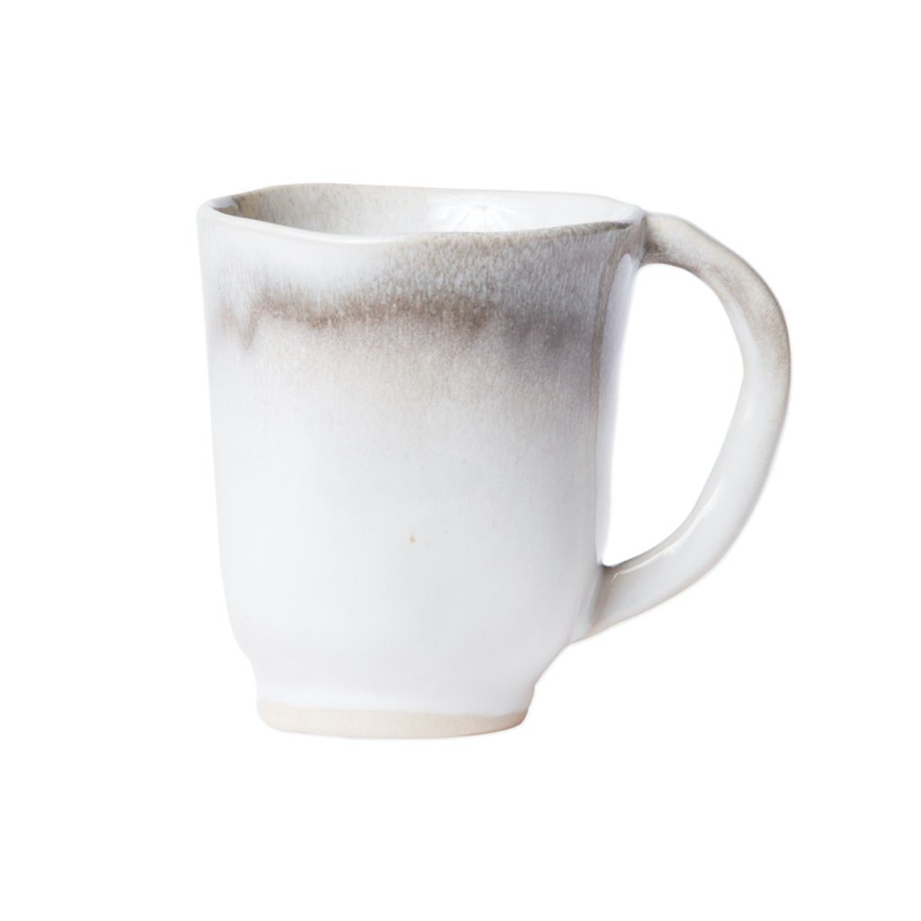 Handcrafted Italian Vietri Aurora Ash Stoneware Mug - 4' High, 12 oz