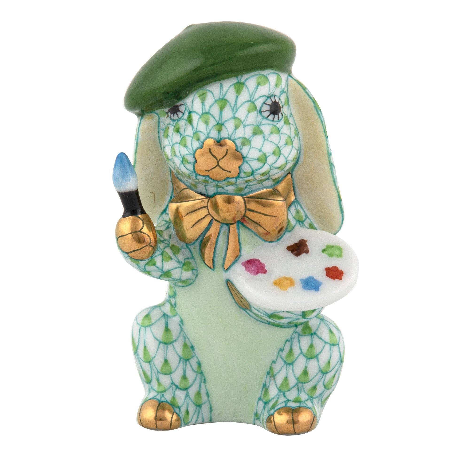 Exquisite Hand - painted Herend Bunny Figurine for Collectors