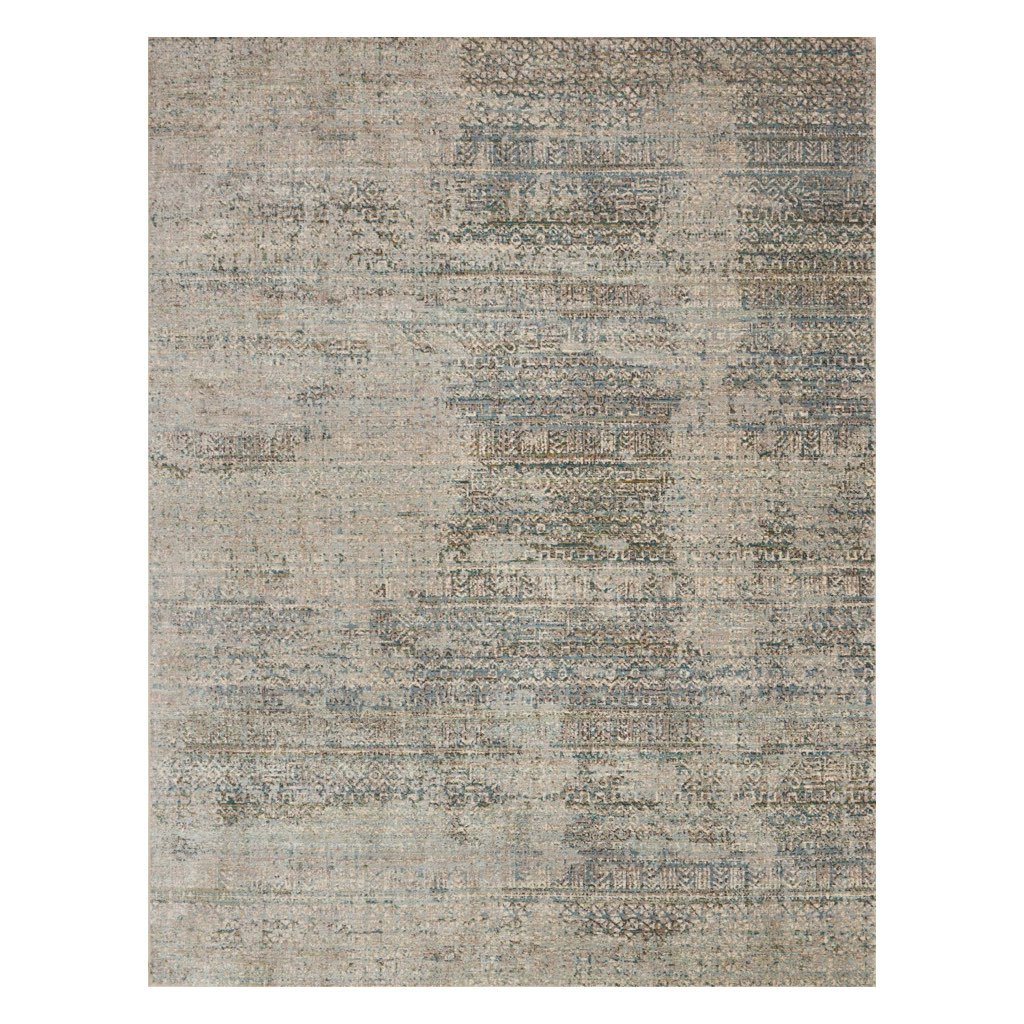 Ivory and Sea Colored Loloi Javari JV 05 Durable Area Rug