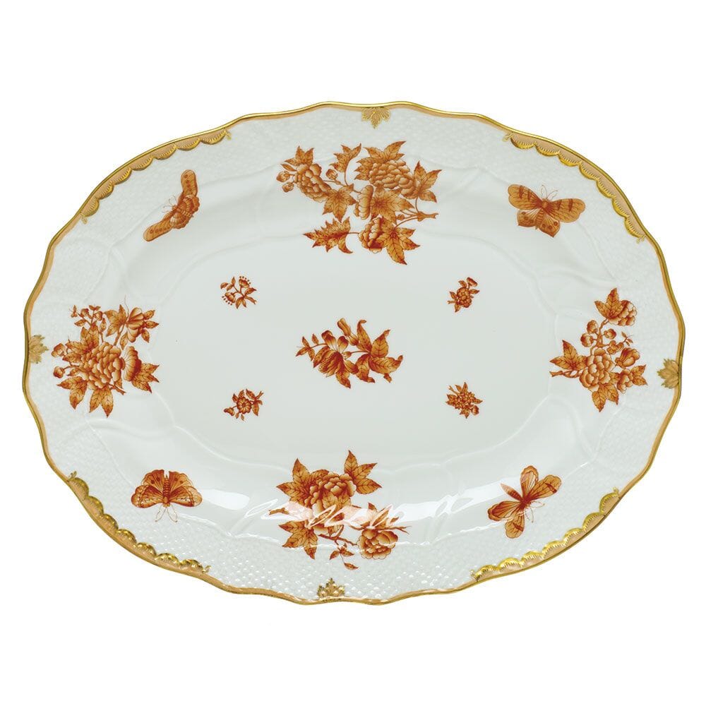 Herend Fortuna Serving Platter with 24K Gold Accents