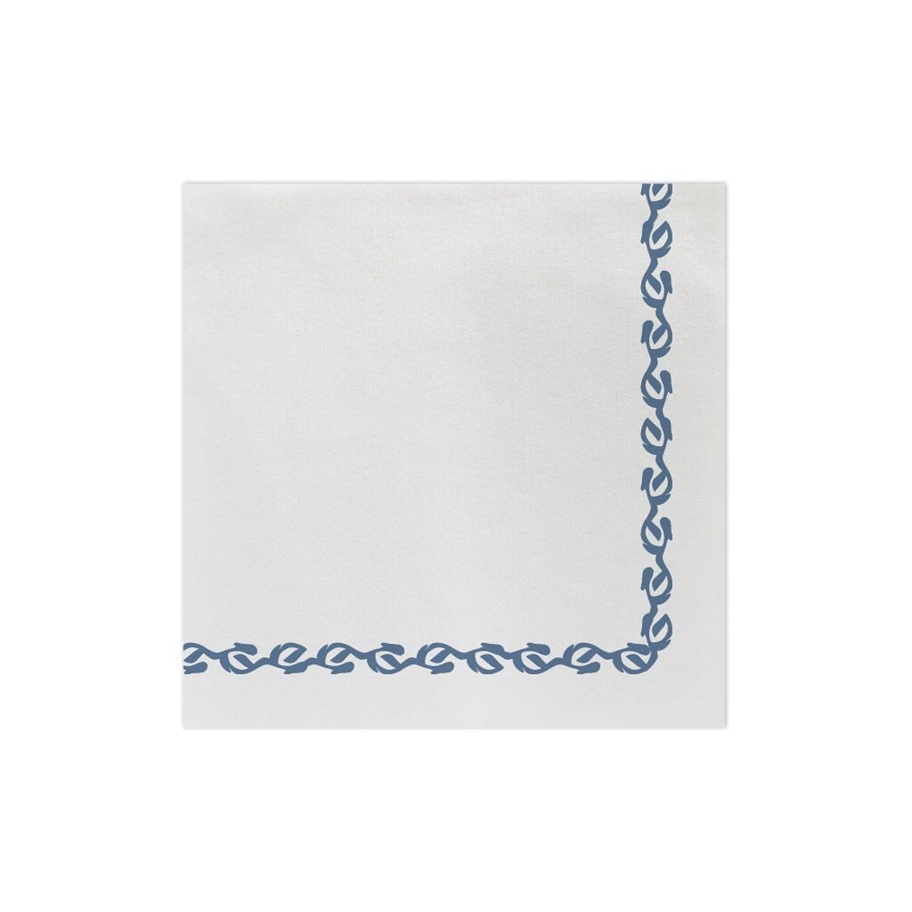Vietri Disposable Papersoft Florentine Blue Dinner Napkins for Entertaining and Everyday Use