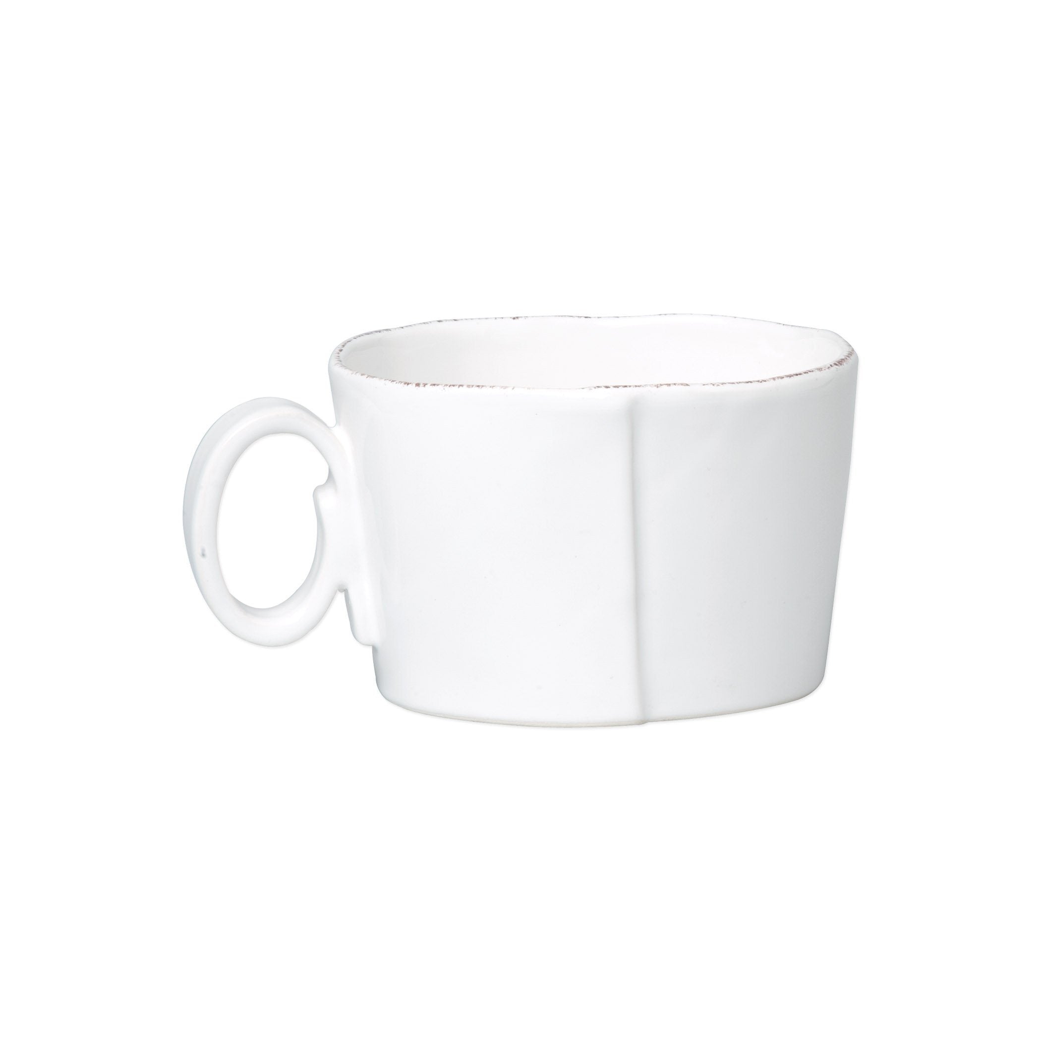 Exquisite Handmade White Vietri Lastra Jumbo Cup