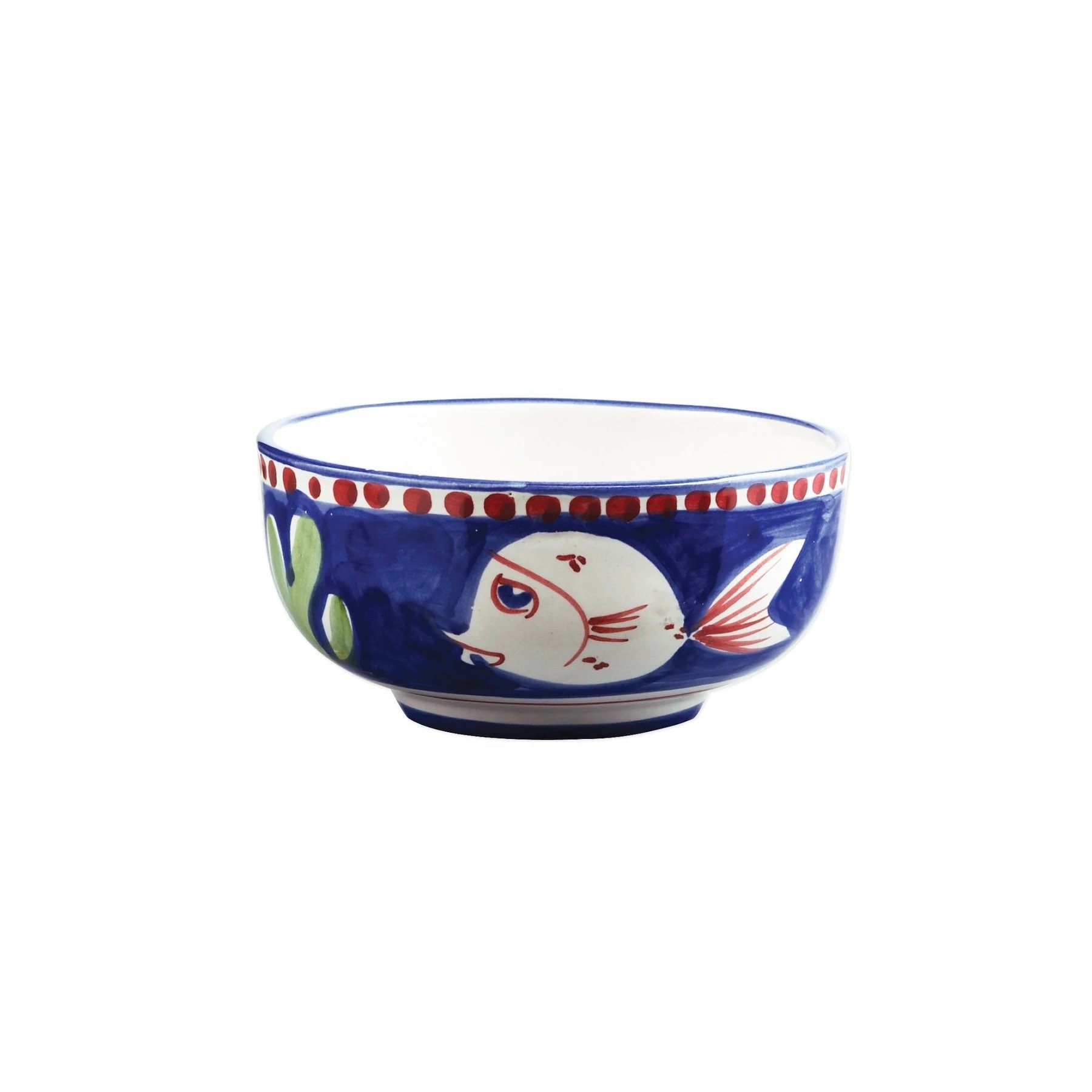 Vietri Campagna Pesce Hand - painted Ceramic Cereal and Soup Bowl for Dining