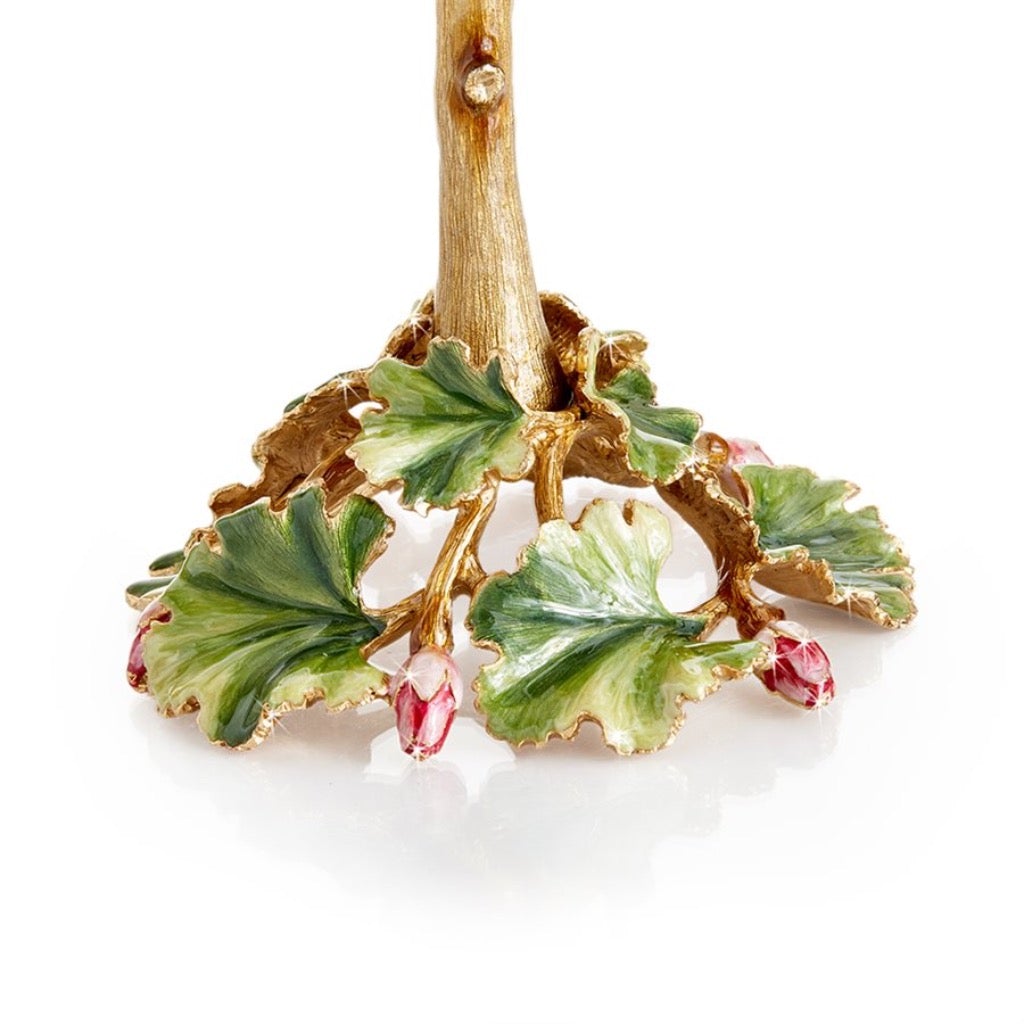 Jay Strongwater Decorative Thea Geranium Flower Ornament