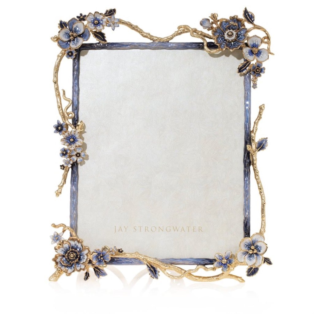 Jay Strongwater Delilah 8 X 10 Picture Frame with Floral Branch Design