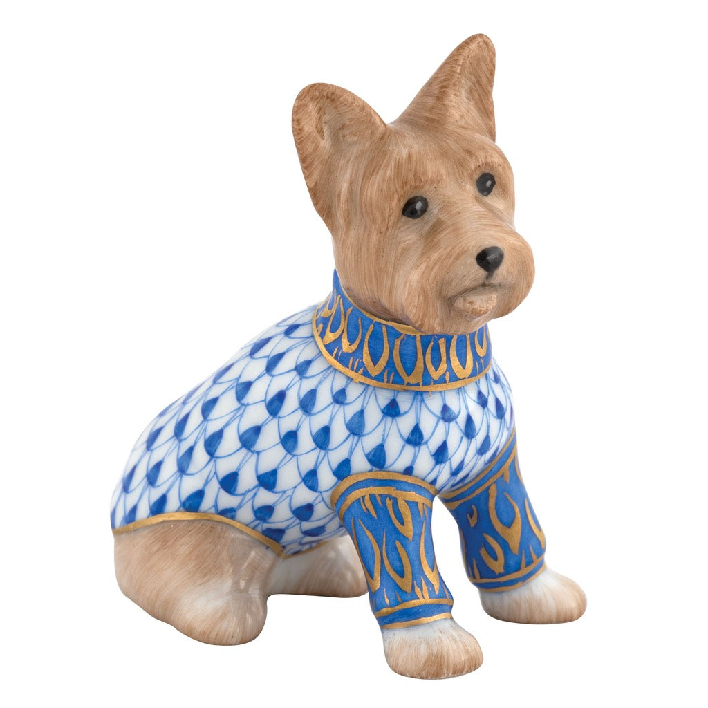 Handmade Herend Porcelain Yorkshire Terrier Figurine, 2022 Edition