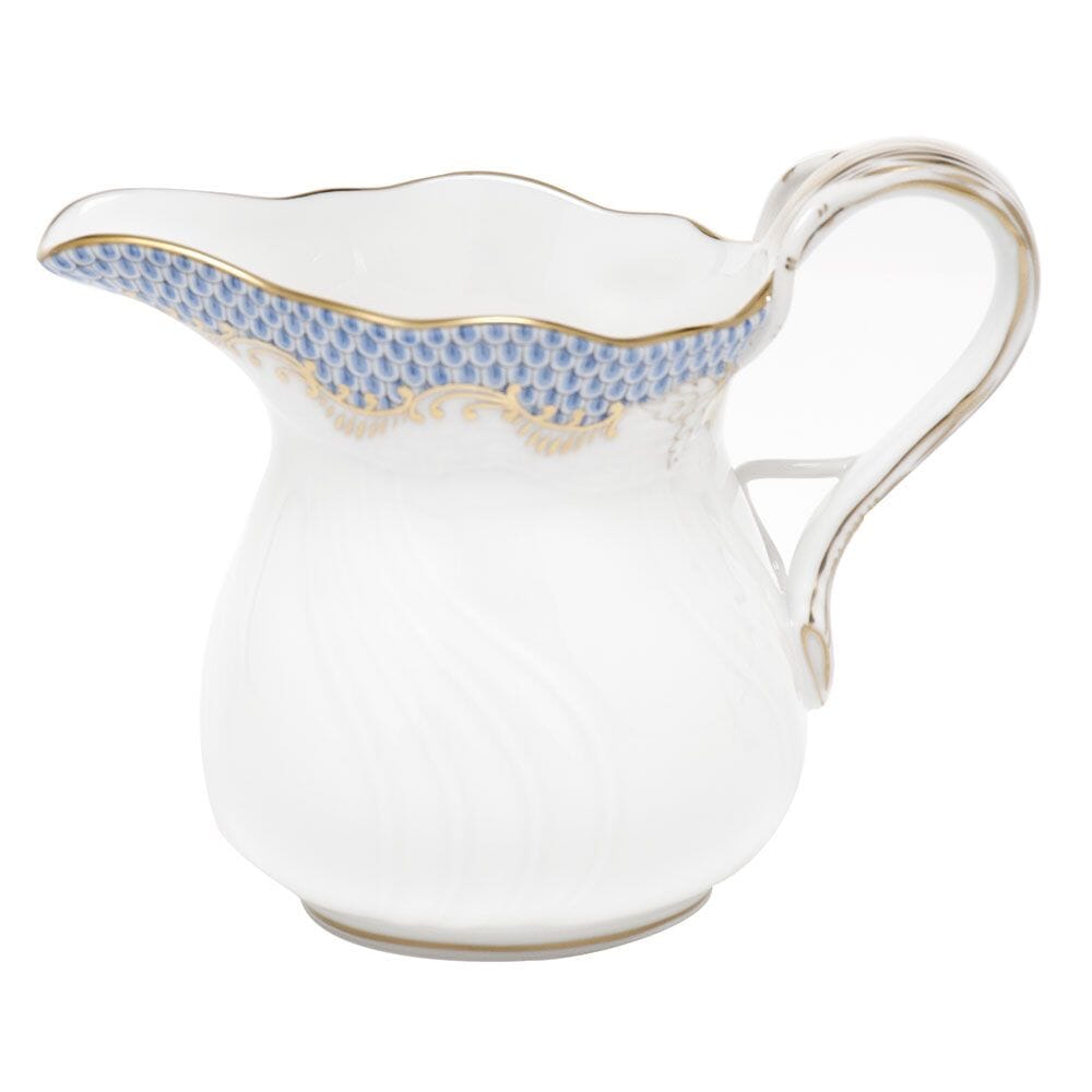 Herend Creamer with Timeless Fish Scale Pattern in Various Colors