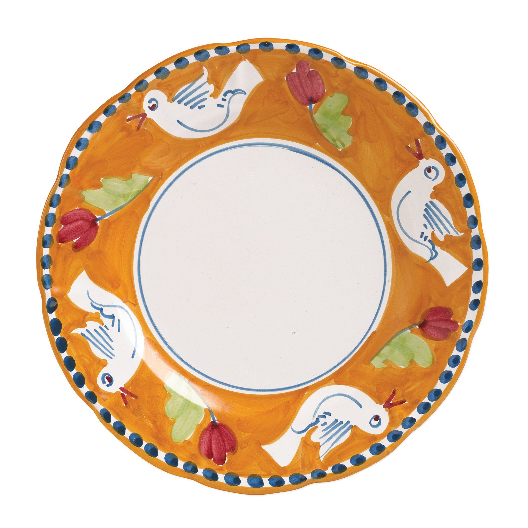 Vietri Campagna Uccello Decorative Service Plate or Charger for Dining