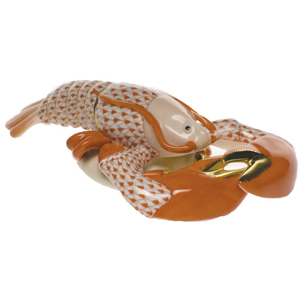 Exquisite Handmade Herend Lobster Porcelain Figurine for Decor