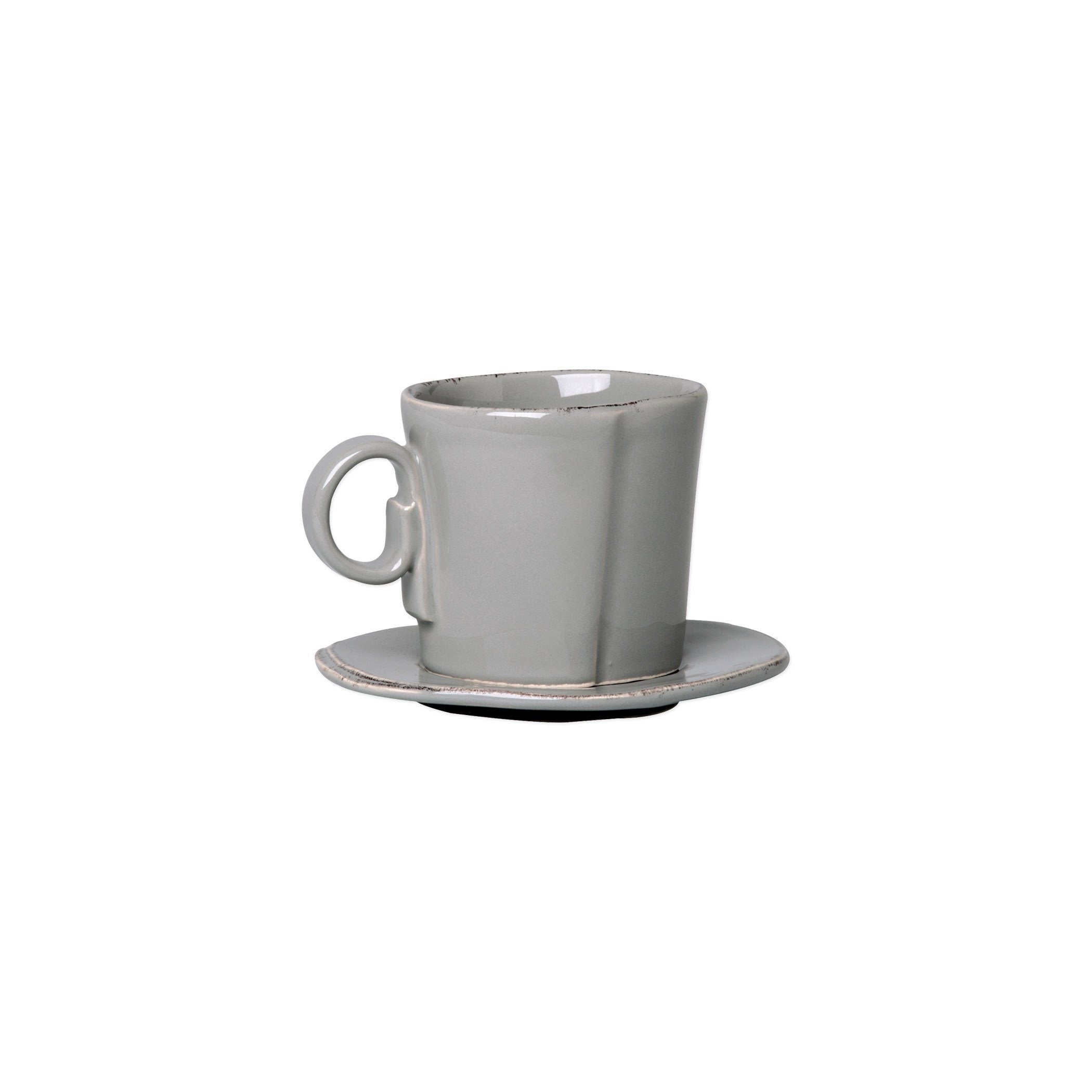 Handcrafted Vietri Lastra Espresso Cup with Matching Saucer