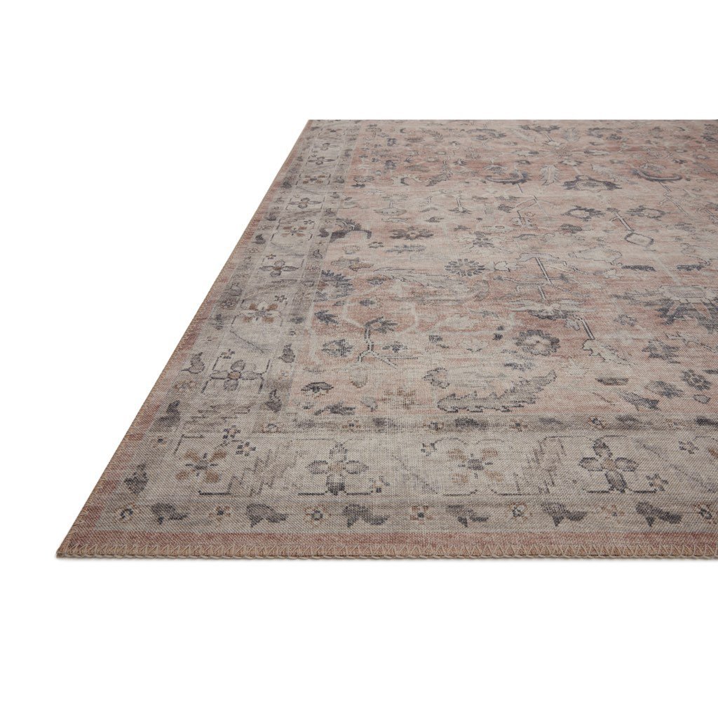 Loloi II Hathaway HTH 06 Affordable Blush/Multi Power - Loomed Area Rug