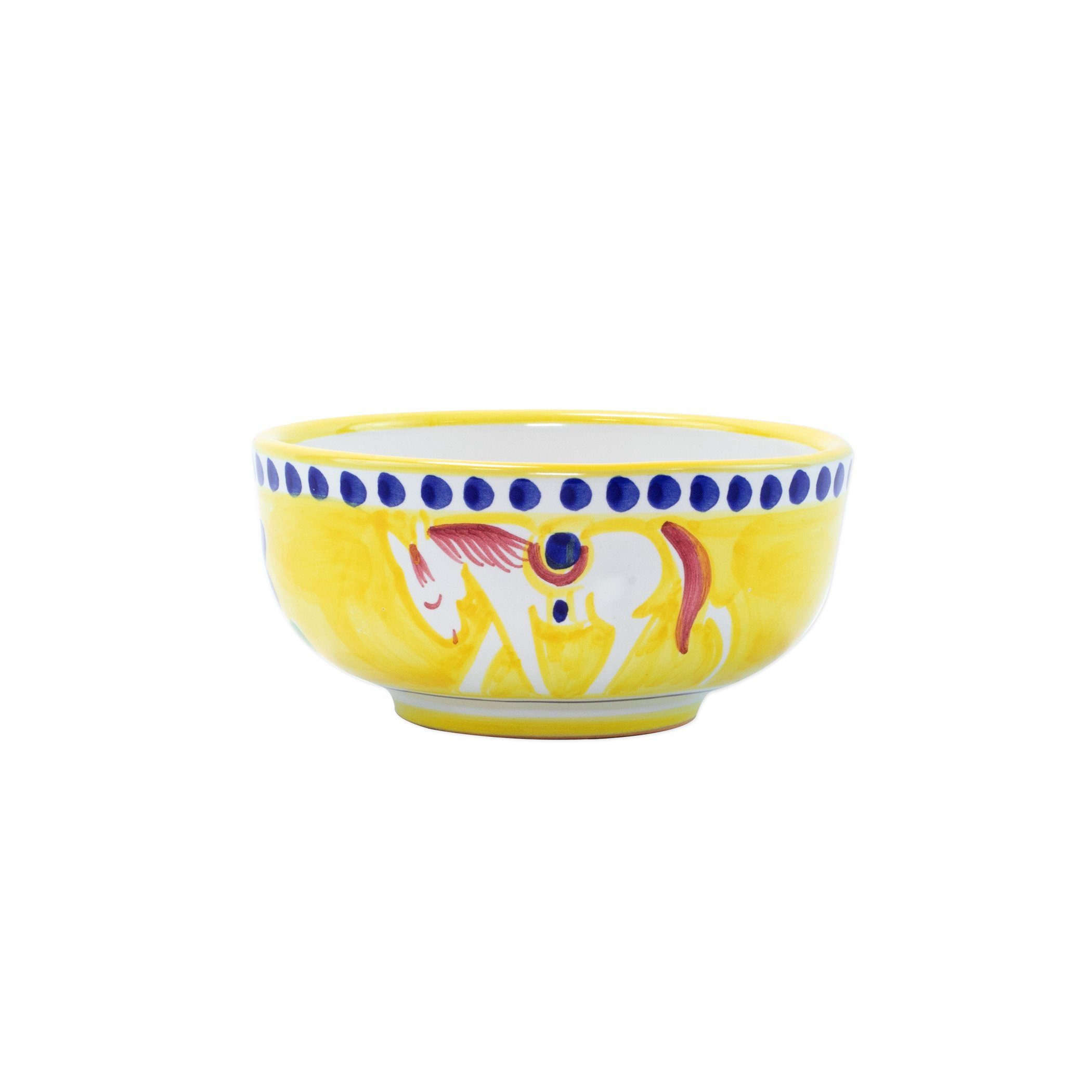 Vietri Hand - painted Campagna Cavallo Cereal and Soup Bowl