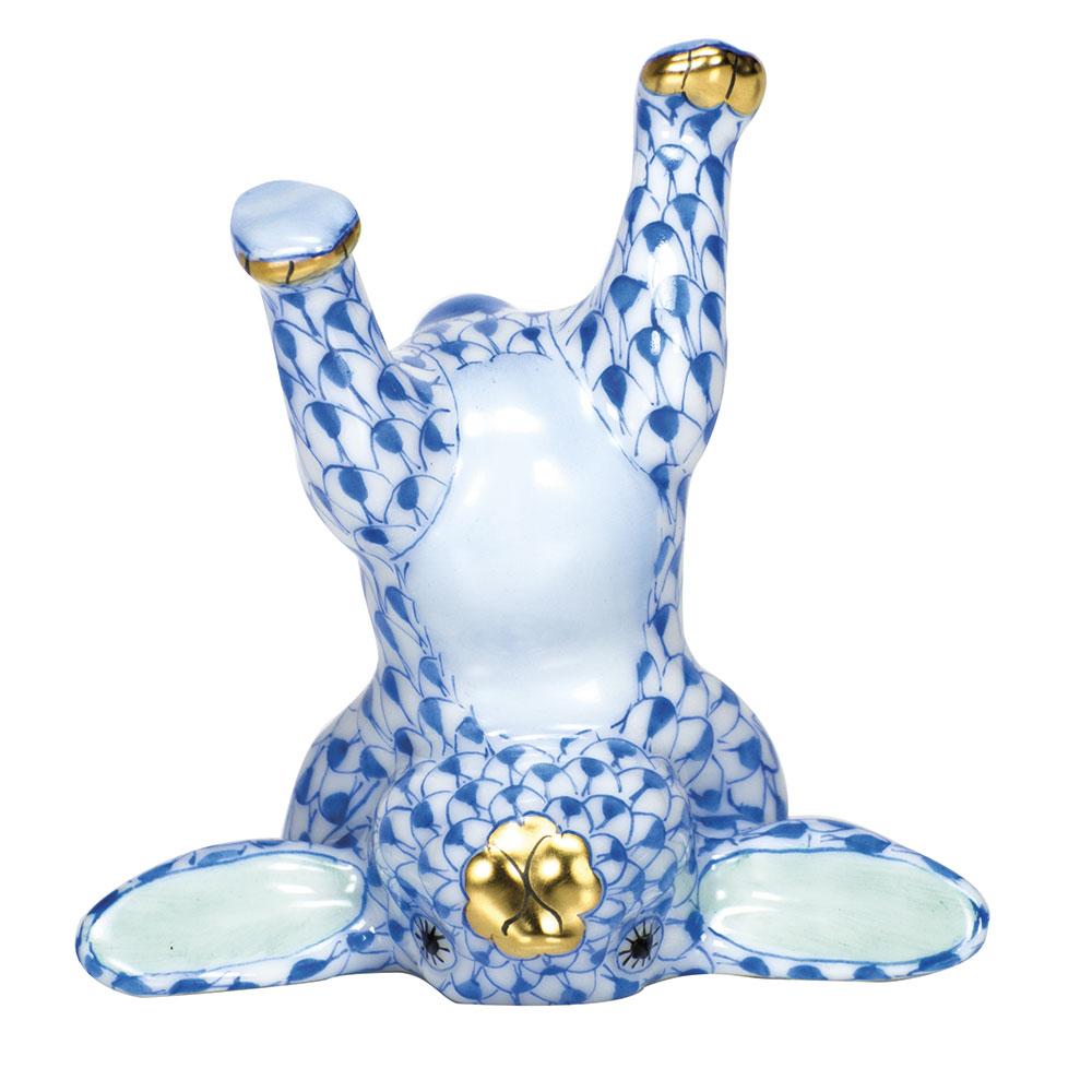 Exquisite Handmade Herend Porcelain Handstand Bunny Figurine for Collectors