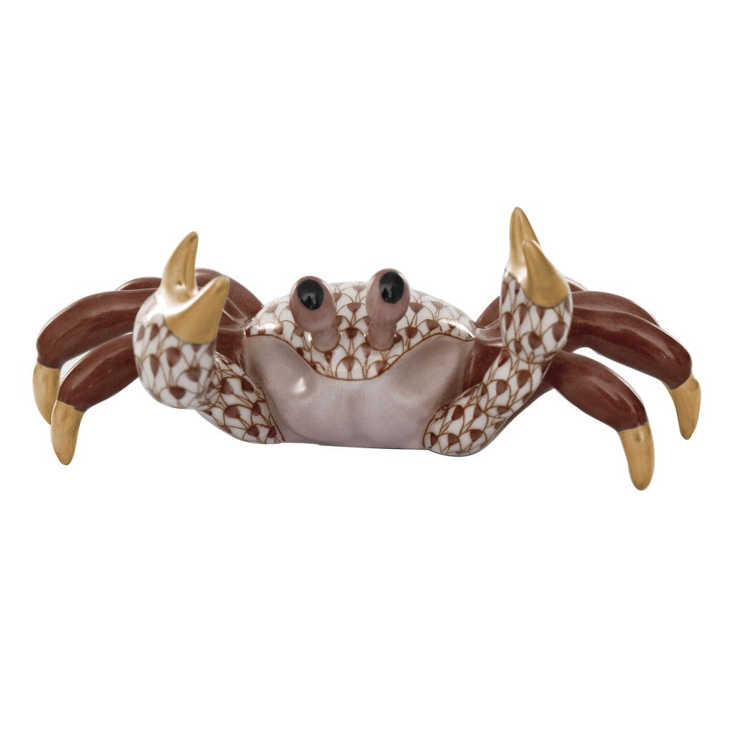 Adorable Hand - painted Herend Sand Crab Porcelain Figurine from Hungary