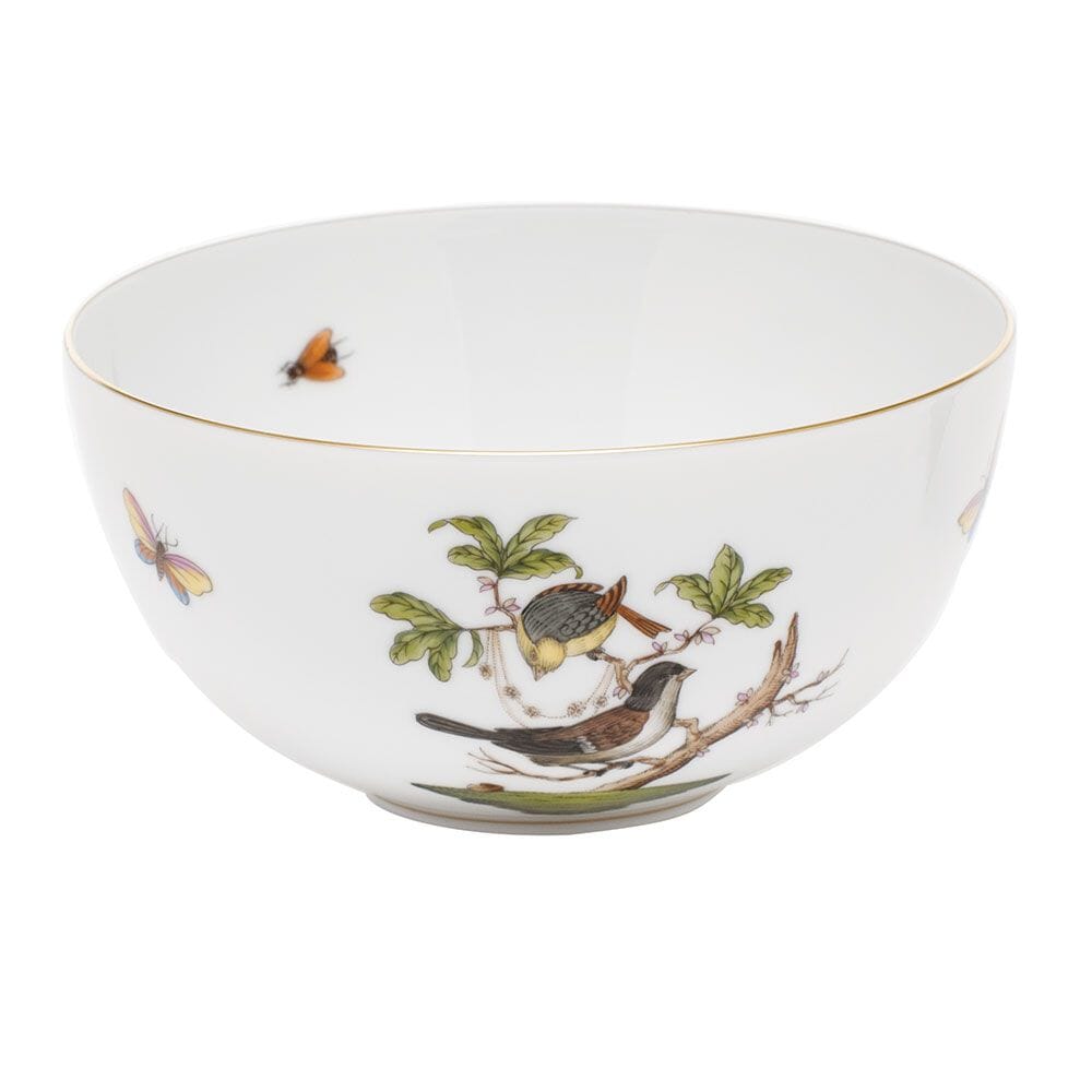 Exquisite Hand - painted Herend Rothschild Bird Small Porcelain Bowl