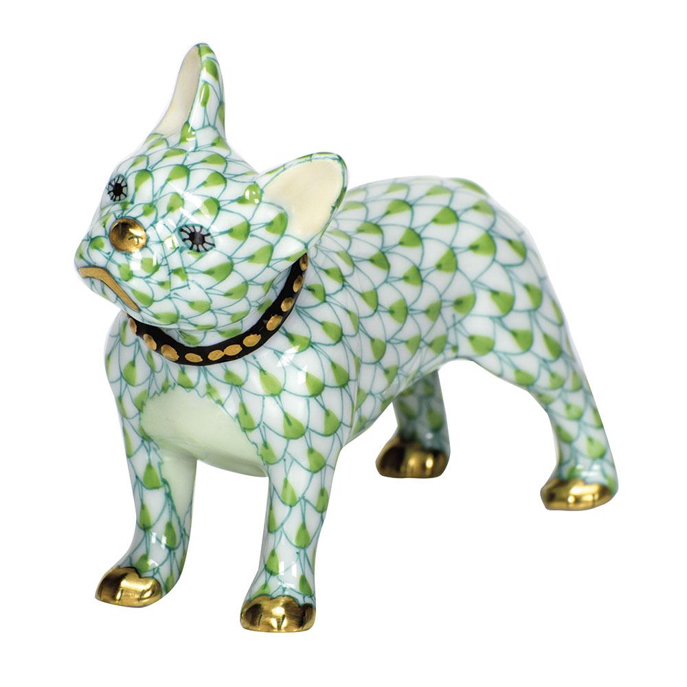 Handmade and Hand - painted Herend Frenchie Porcelain Figurine