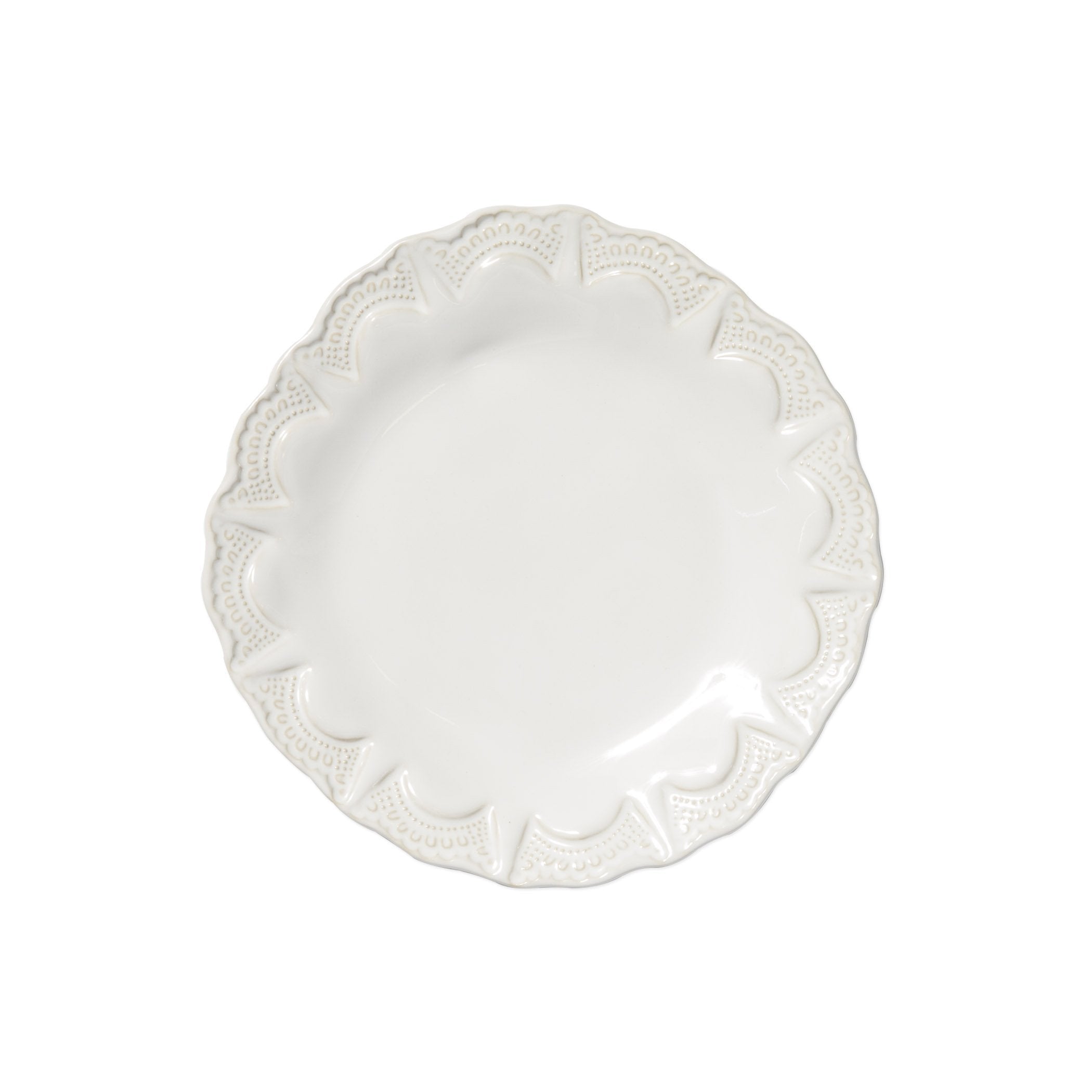 Vietri Handcrafted Incanto Stone Lace Salad Plate, 8.5-Inch Diameter