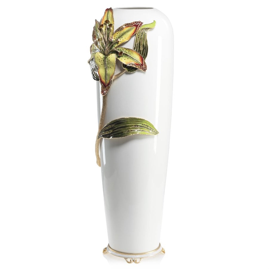 Exquisite Jay Strongwater Luna Lily Decorative Ceramic Vase