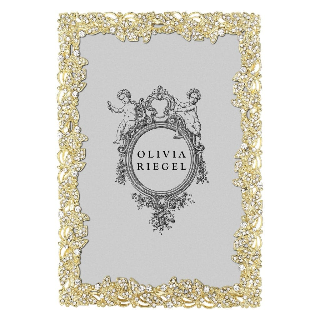 Luxurious Olivia Riegel Gold Lottie Picture Frame for 4 x 6 Photos
