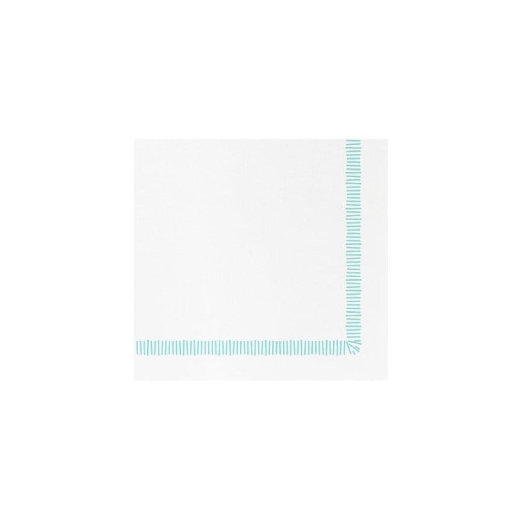 Vietri Aqua Fringe Papersoft Disposable Cocktail Napkins