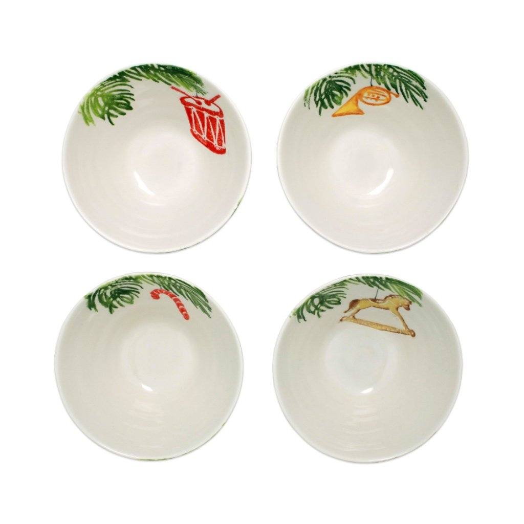 Vietri Hand - painted Assorted Nutcrackers Cereal Bowl Set of 4