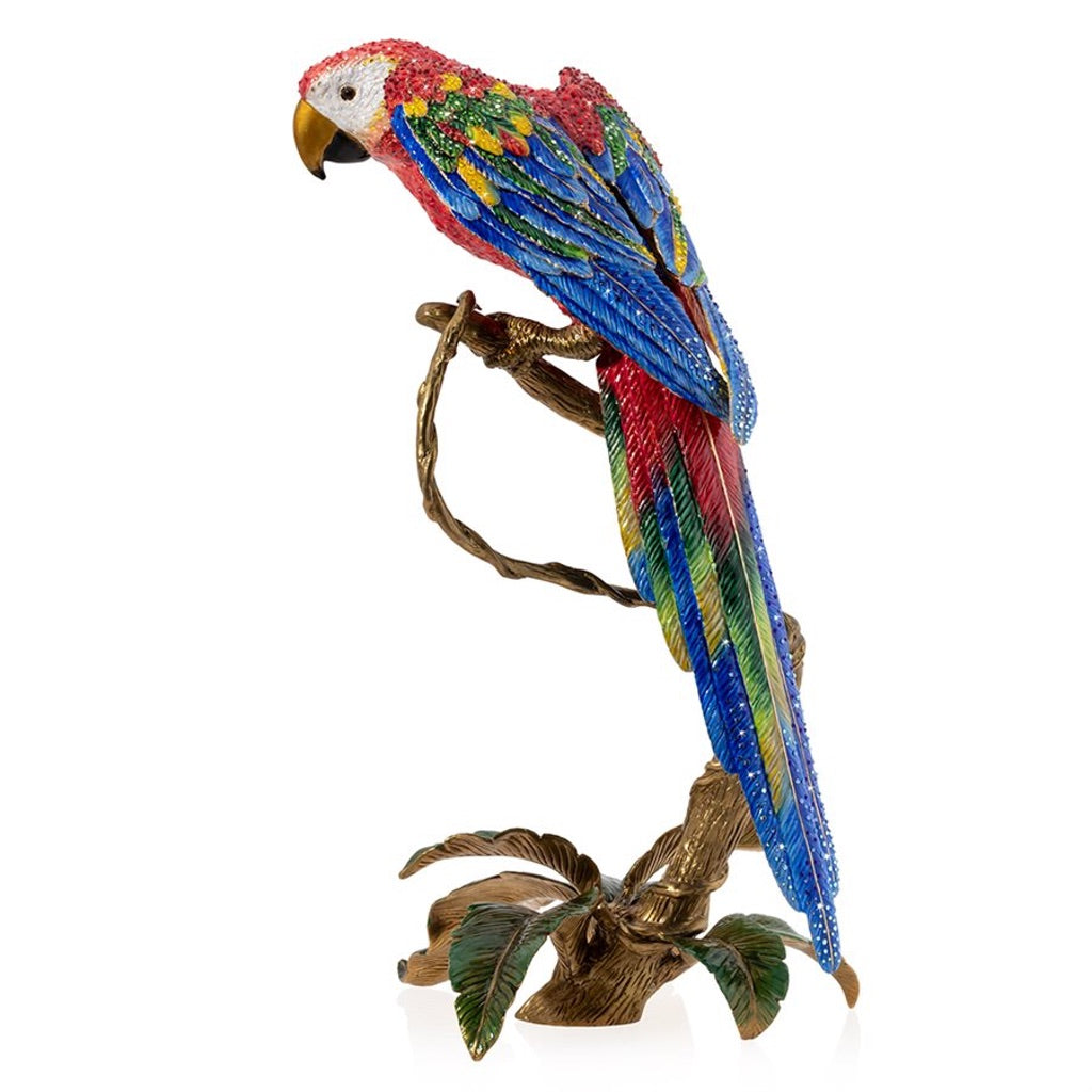 Limited Edition Jay Strongwater Skylar Macaw Decorative Figurine