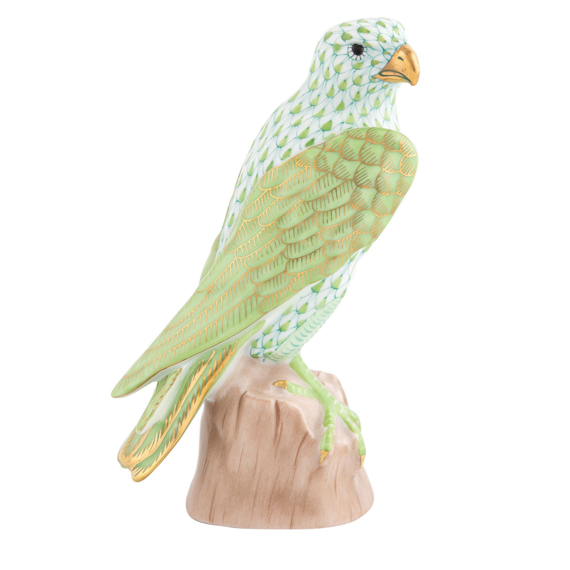 Exquisite Hand - painted Herend Falcon Porcelain Figurine