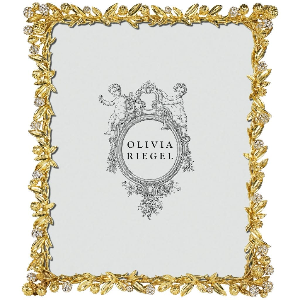 Olivia Riegel Gold-plated 8 x 10 Cornelia Picture Frame with Swarovski Crystals
