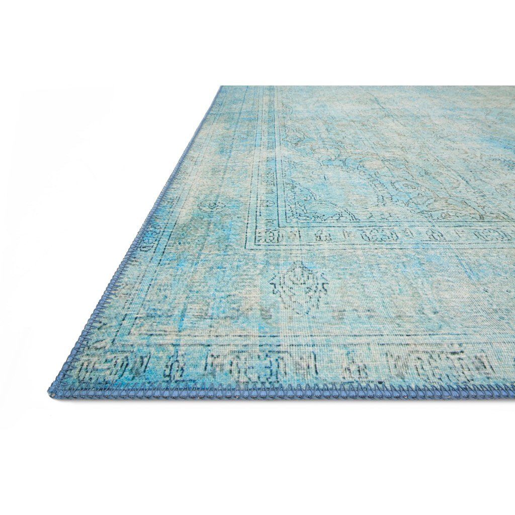 Stylish Loloi Loren LQ 08 Aqua-Colored Polyester Power-Loomed Area Rug