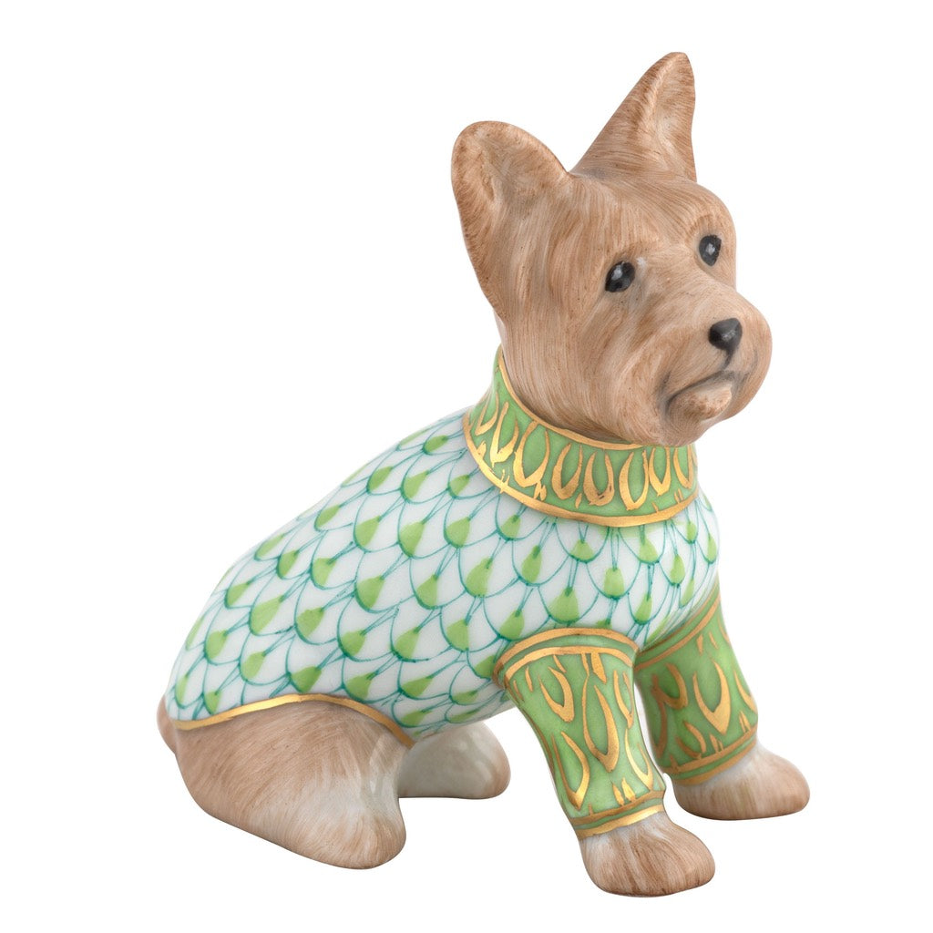 Handmade Herend Porcelain Yorkshire Terrier Figurine, 2022 Edition