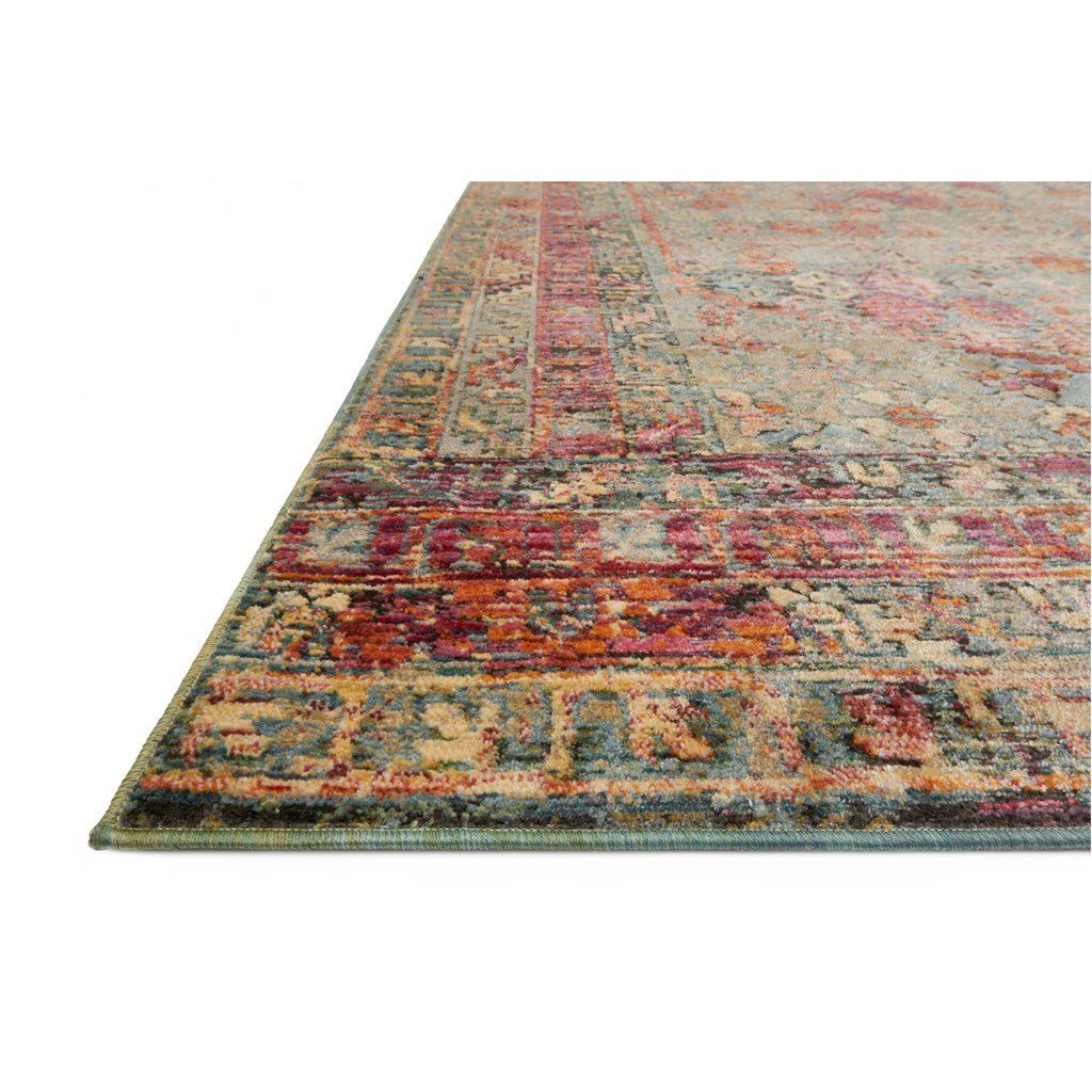 Loloi Javari JV 03 Area Rug in Slate Berry Color with Distressed Look