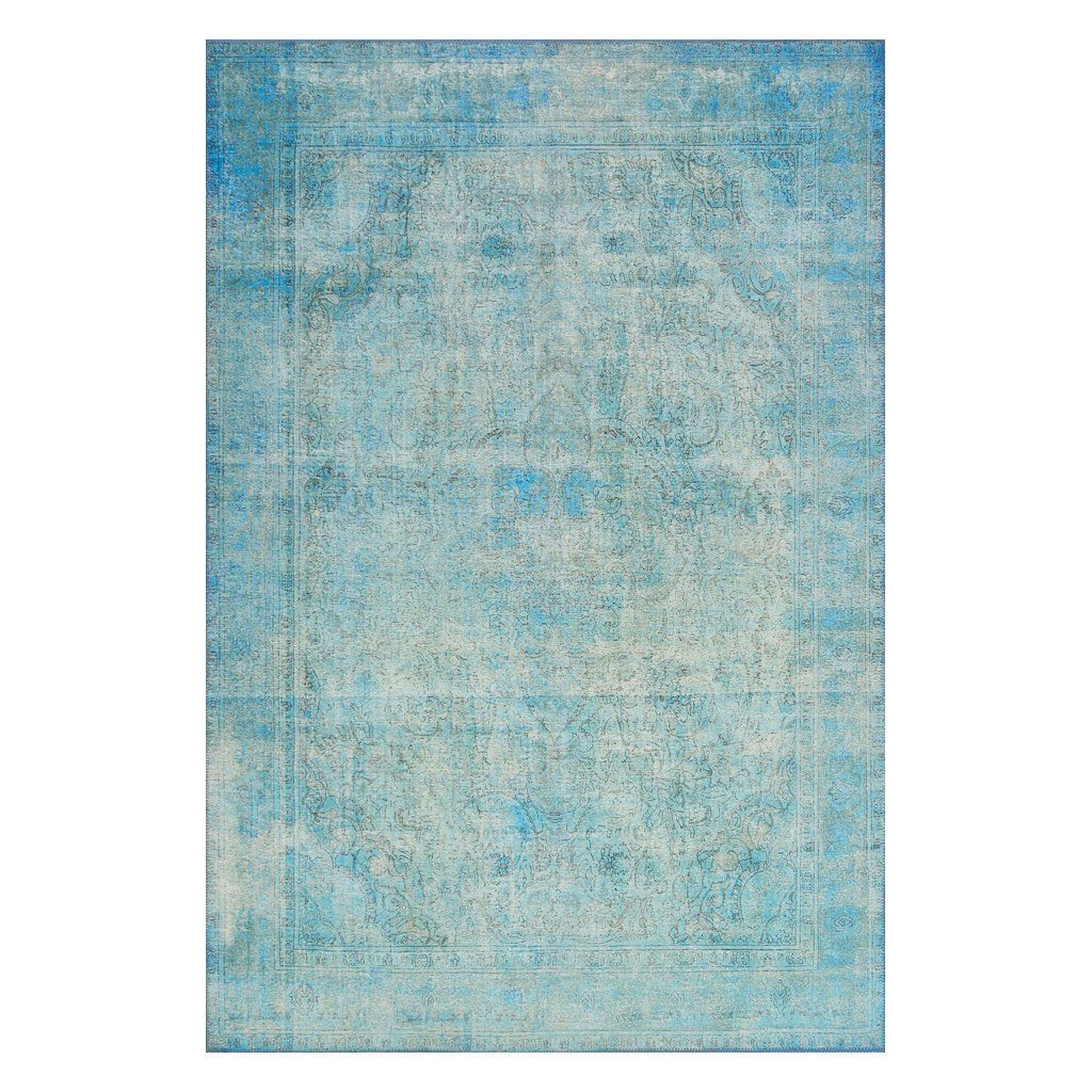 Stylish Loloi Loren LQ 08 Aqua-Colored Polyester Power-Loomed Area Rug