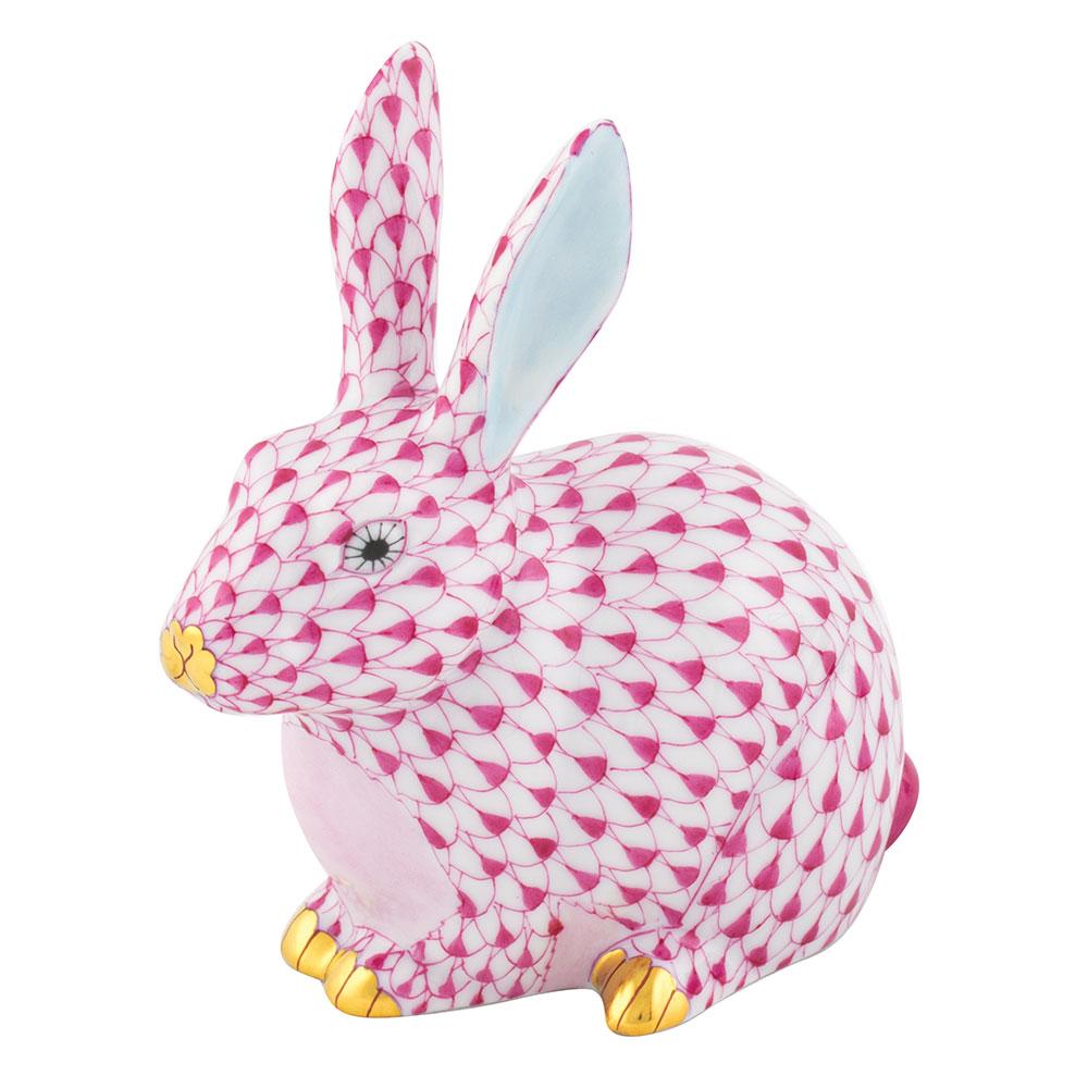 Herend Handmade Hand - painted Chubby Bunny Porcelain Figurine