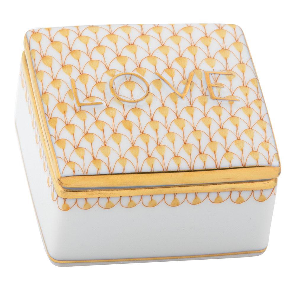 Exquisite Handmade Herend Love Box - A Fine Piece of Hand - painted Porcelain