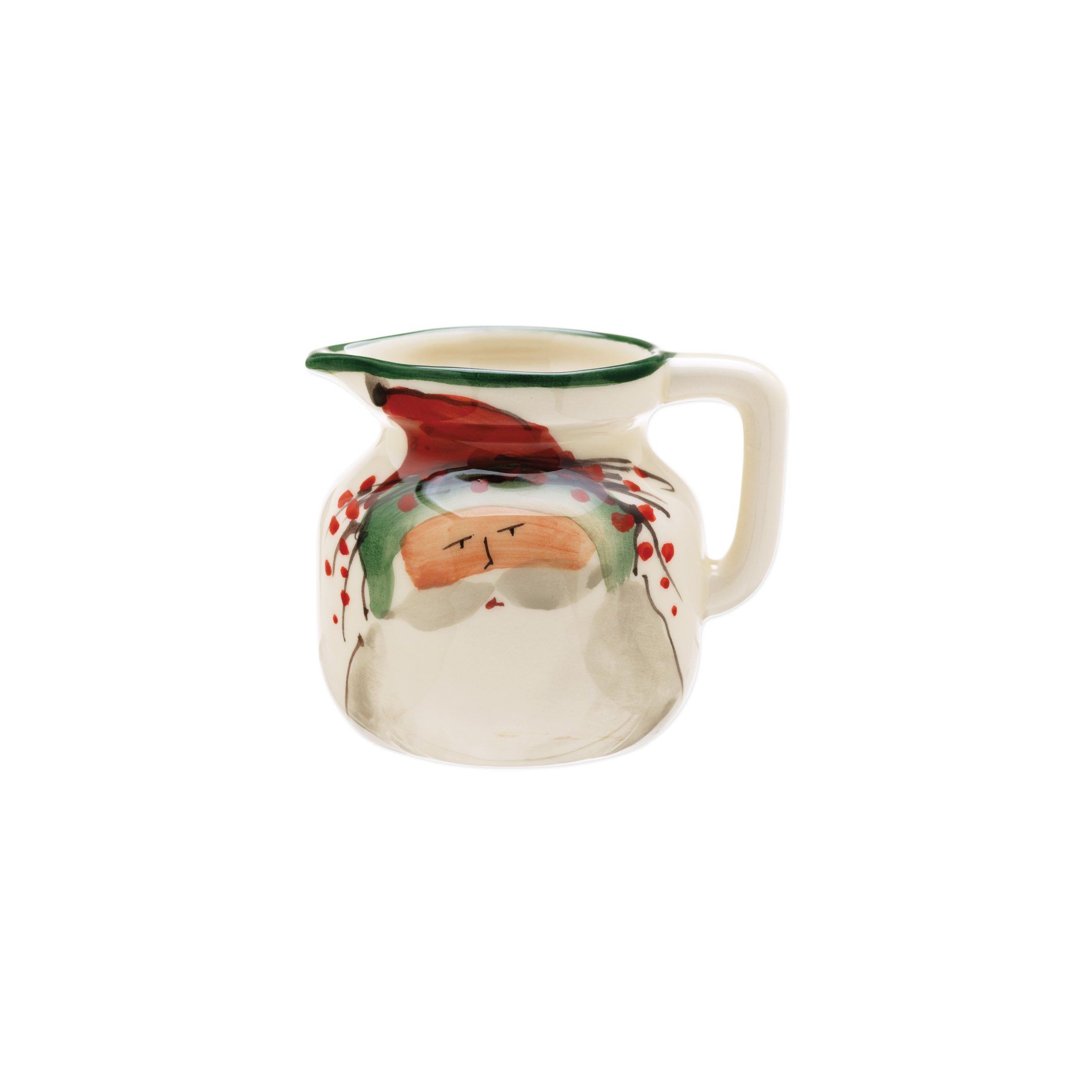 Handmade Vietri Old St. Nick 8 oz Creamer with Italian Craftsmanship