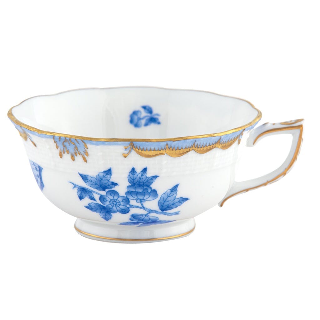 Exquisite Herend Fortuna Blue or Rust Tea Cup with 24K Gold Accents