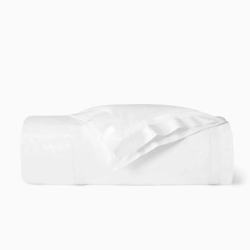 Luxurious Sferra Estate King-Size Duvet Cover 106 x 92 in Crisp White