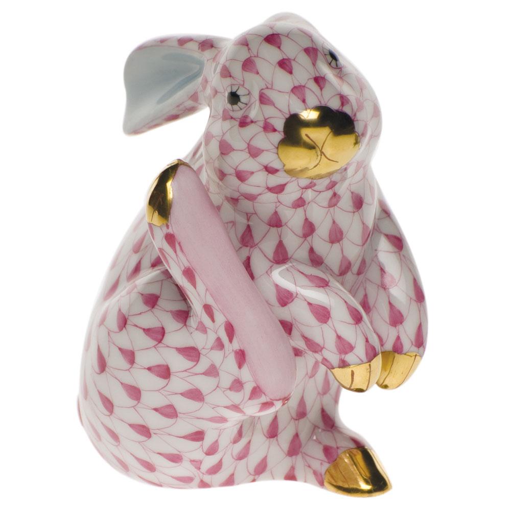 Handmade and Hand - painted Herend Bunny Figurine for Scratching Decor